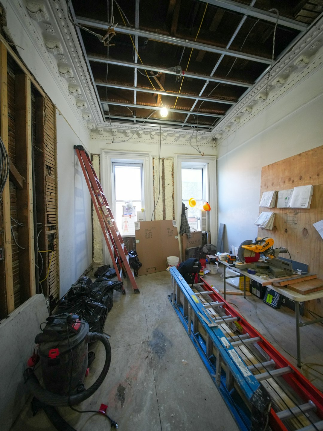 Apartment maintenance and renovation work in progress
