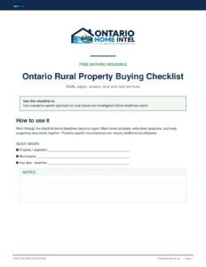 Ontario Rural Property Buying Checklist preview