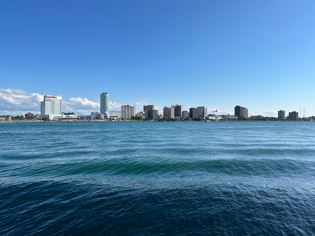 Windsor Ontario riverfront skyline